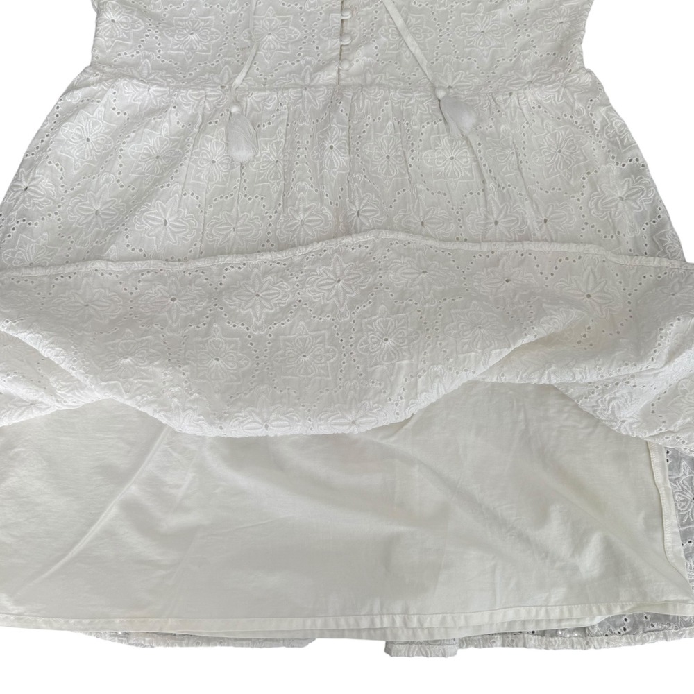 Vineyard Vines NWT Island Eyelet Swing Dress White Cap Medium Bridal Graduation - Picture 5 of 11